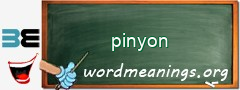 WordMeaning blackboard for pinyon